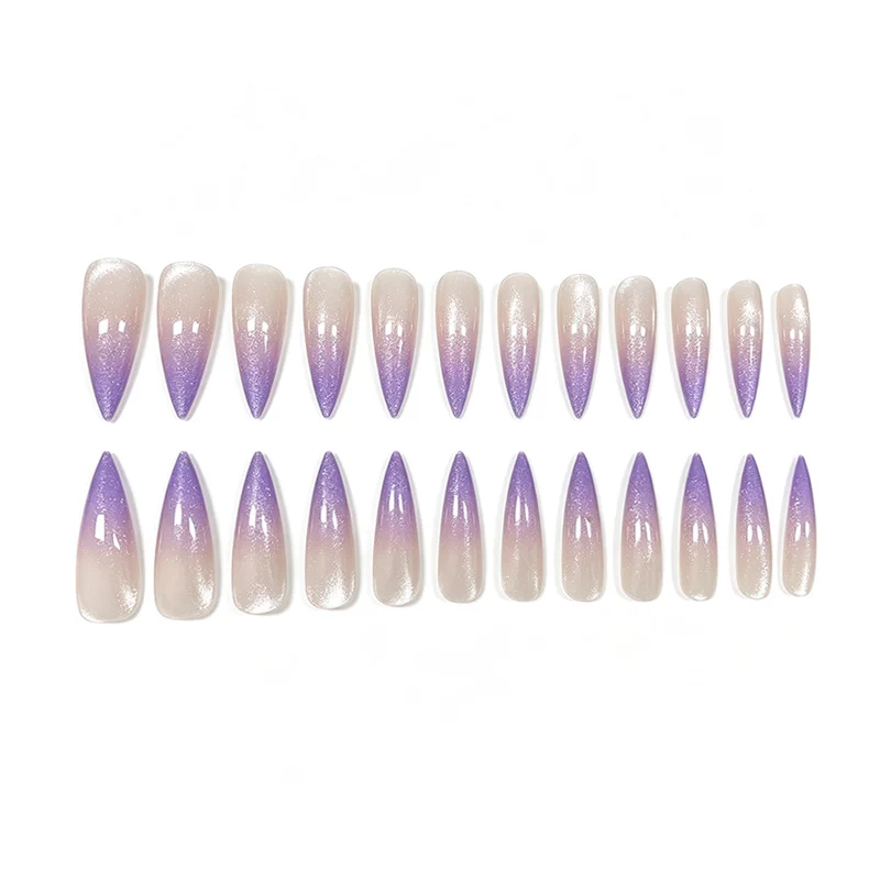 Glitter Ombre Stiletto Nagelverlängerungen Karnz