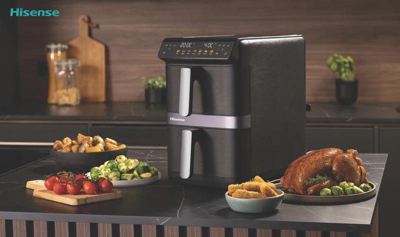 Hisense 8 Litre DoubleStack Air Fryer Black