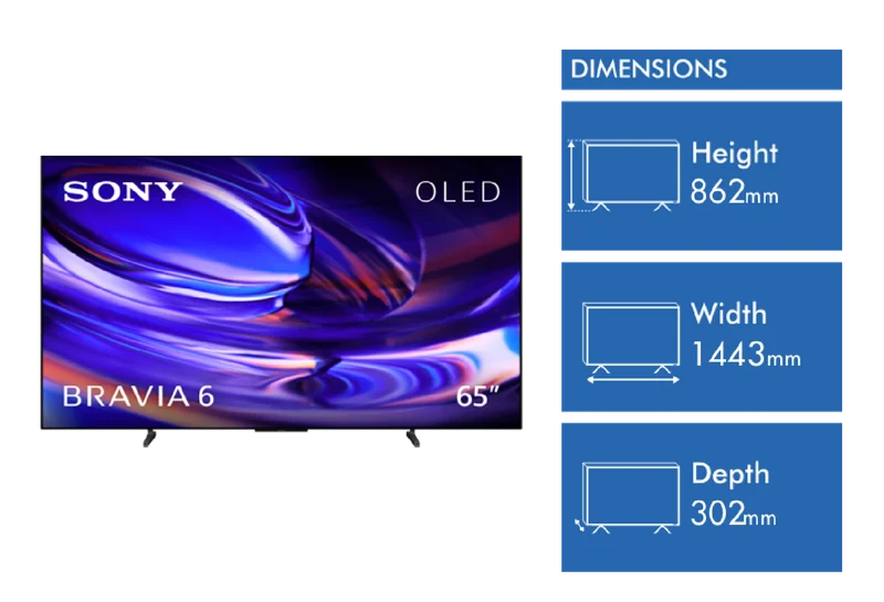 Sony 65" BRAVIA 6 OLED 4K HDR Google TV with Gemini