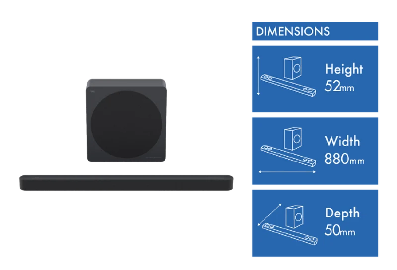 TCL 3.1.2 Ch Soundbar with Audio by Bang & Olufsen