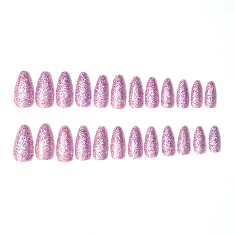 Glamouröse Glitzernde Stiletto-Nagelverstärkungen Karnz
