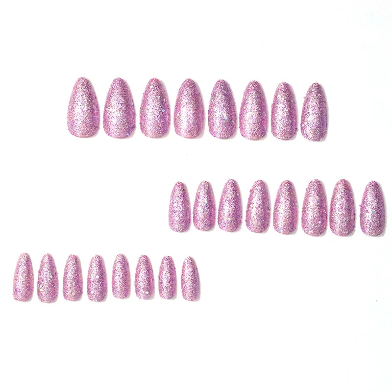 Glamouröse Glitzernde Stiletto-Nagelverstärkungen Karnz