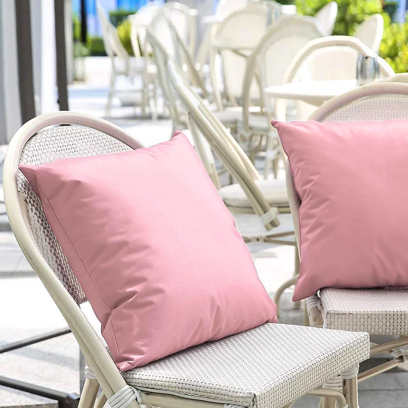 Quadratisches wasserabweisendes Outdoor-Patio-Wurfkissen mit verdecktem Reißverschluss