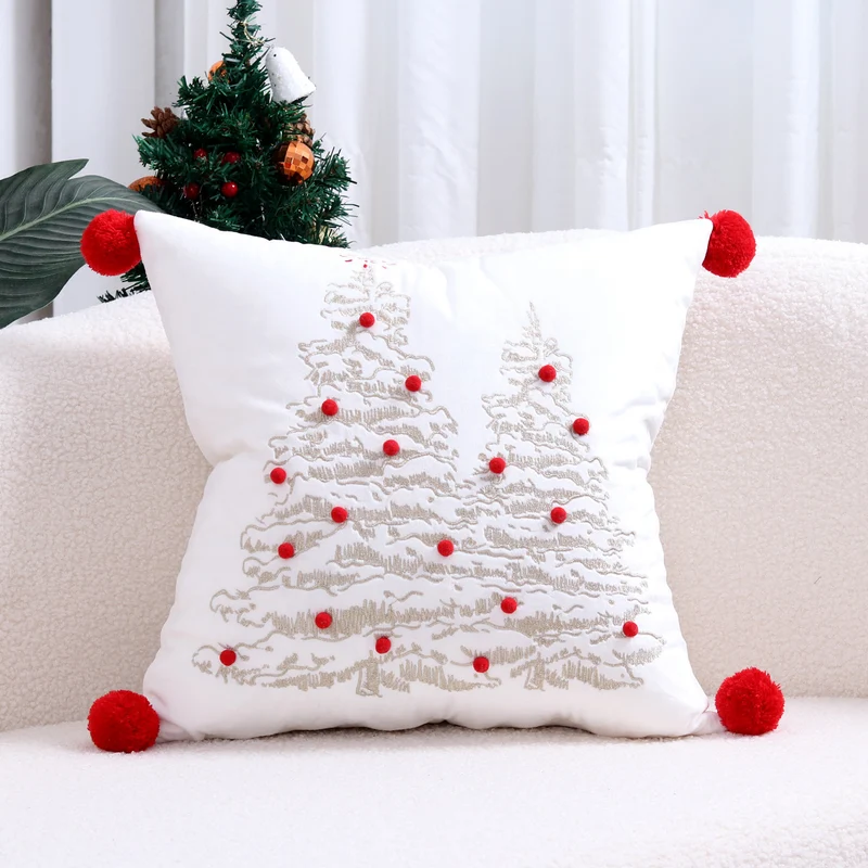 Dekoratives Weihnachts-Wurfkissen mit Hirschsilhouette