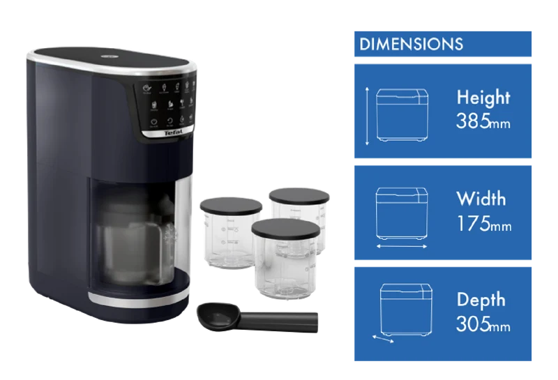 Tefal Dolci Black Knight Nesquik Bundle Ice Cream Maker