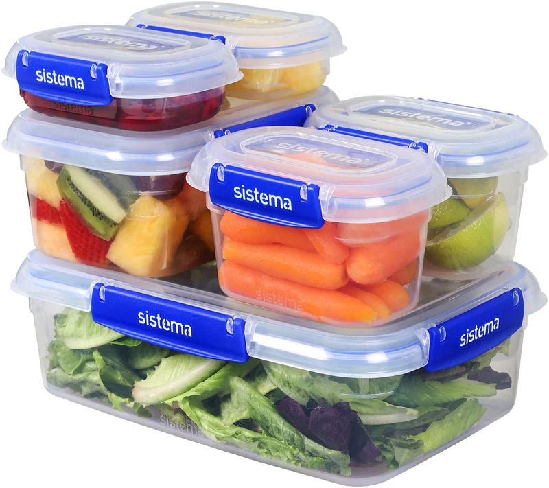 Sistema 6 Pack Klip It Plus Starter Pack Dark Blue Food Storage Containers