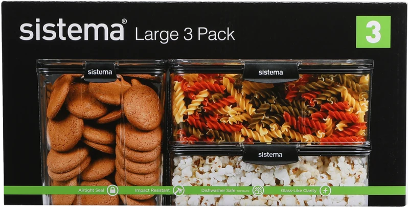 Sistema 3 Pack Ultra Large Food Storage Containers