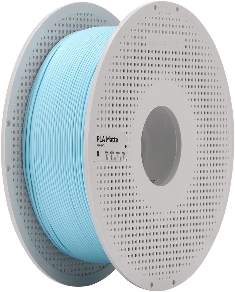 Bambu Lab Filament PLA Matte for 3D Printer with Spool - Ice Blue 1KG