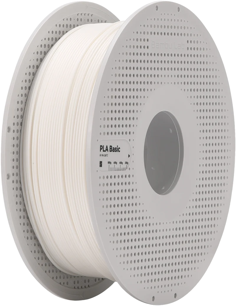 Bambu Lab Filament PLA Basic for 3D Printer with Spool - Jade White 1KG
