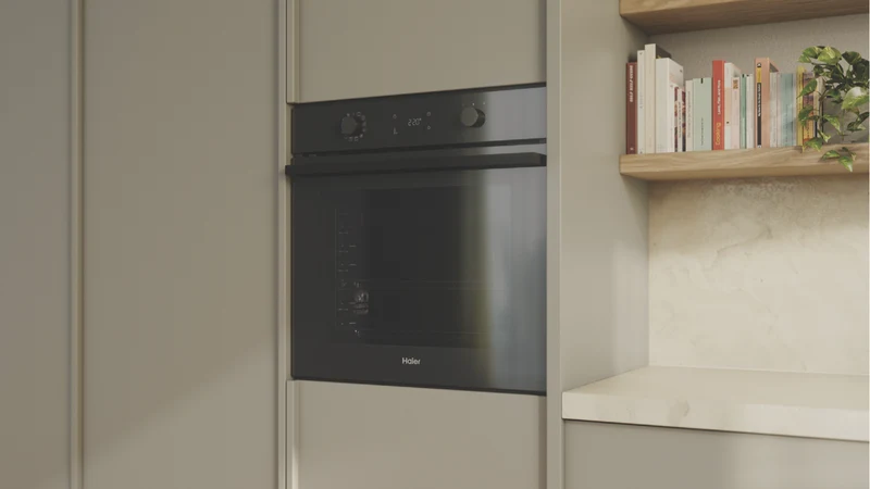 Haier 60cm 500 Series Built In Oven 12 Function Self Cleaning Airfry Steam Assist