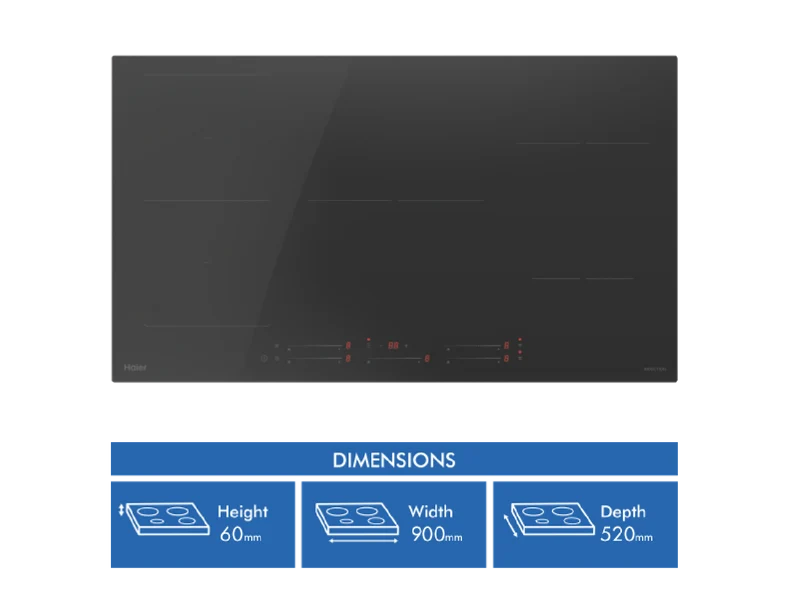 Haier 90cm 500 Series Induction Cooktop 5 Zone Flexi Zone