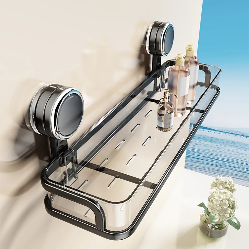 Badezimmer-Regal mit Saugnapf ohne Bohren