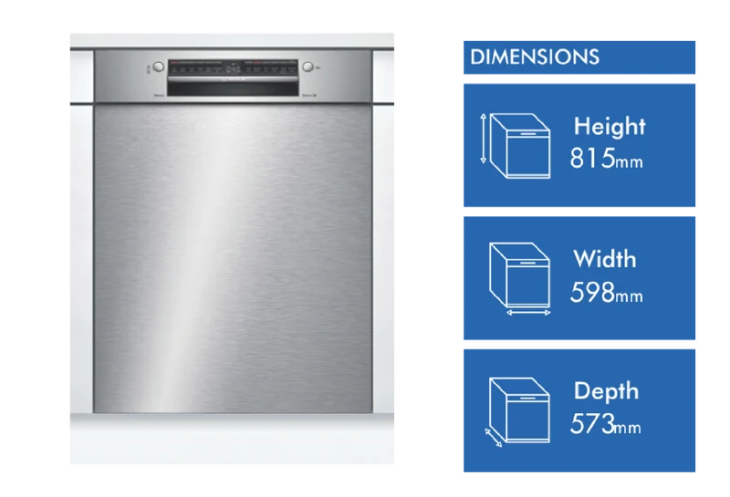 Bosch Series 4 Built Under Dishwasher Stainless Steel