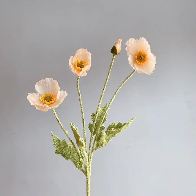 Lebensechte Mohnblumenstiel