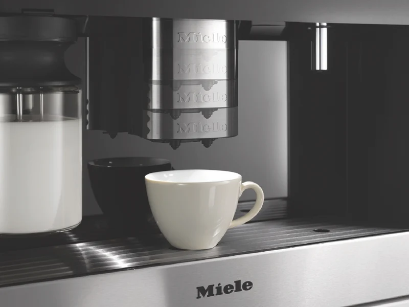 Miele 45cm Built-In Coffee Machine with AutoDescale and 3 Bean Containers CleanSteel