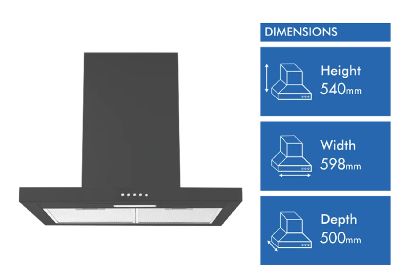Haier 60cm 500 Series Box Chimney Wall Rangehood