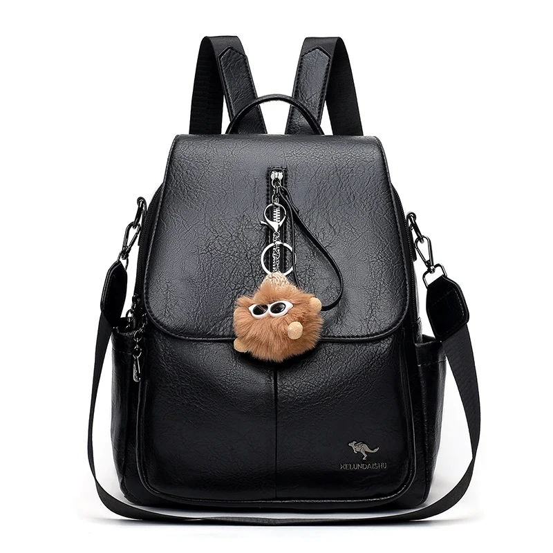Stylischer Multifunktions-Leder-Rucksack Karnz