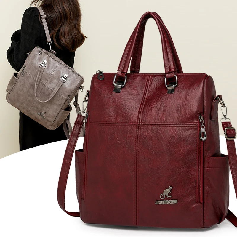 Multi-Funktionale Kunstleder-Handtasche Karnz
