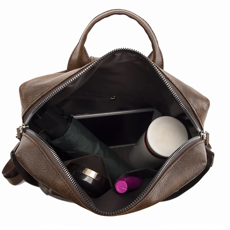 Multi-Funktionaler Kunstleder-Rucksack Karnz