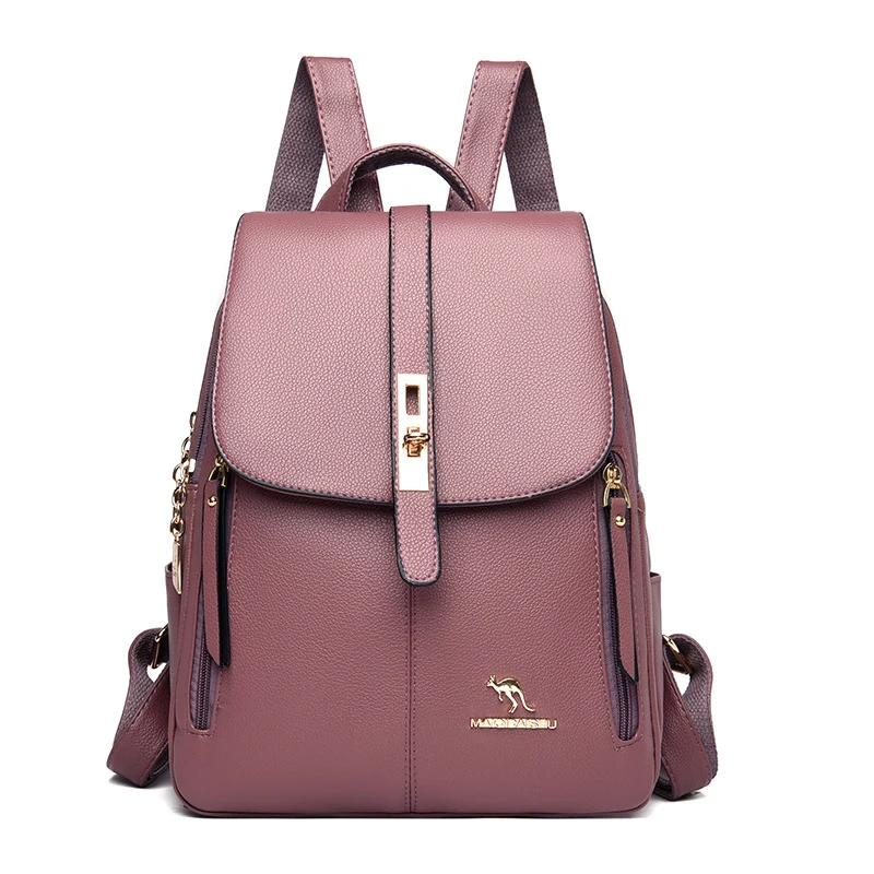 Eleganter Multifunktionaler Leder-Rucksack Karnz