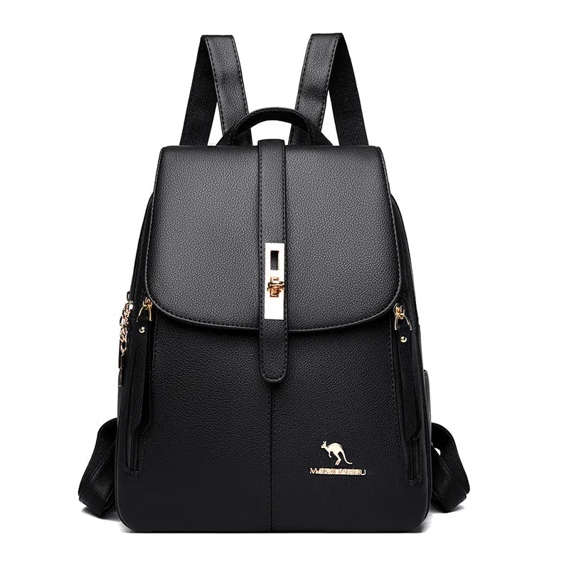 Eleganter Multifunktionaler Leder-Rucksack Karnz