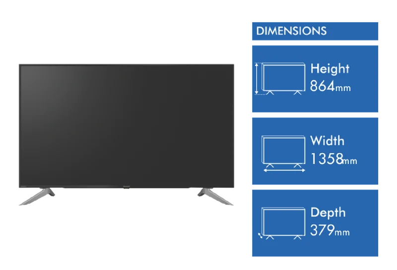 Sharp 60" UHD Android TV 23