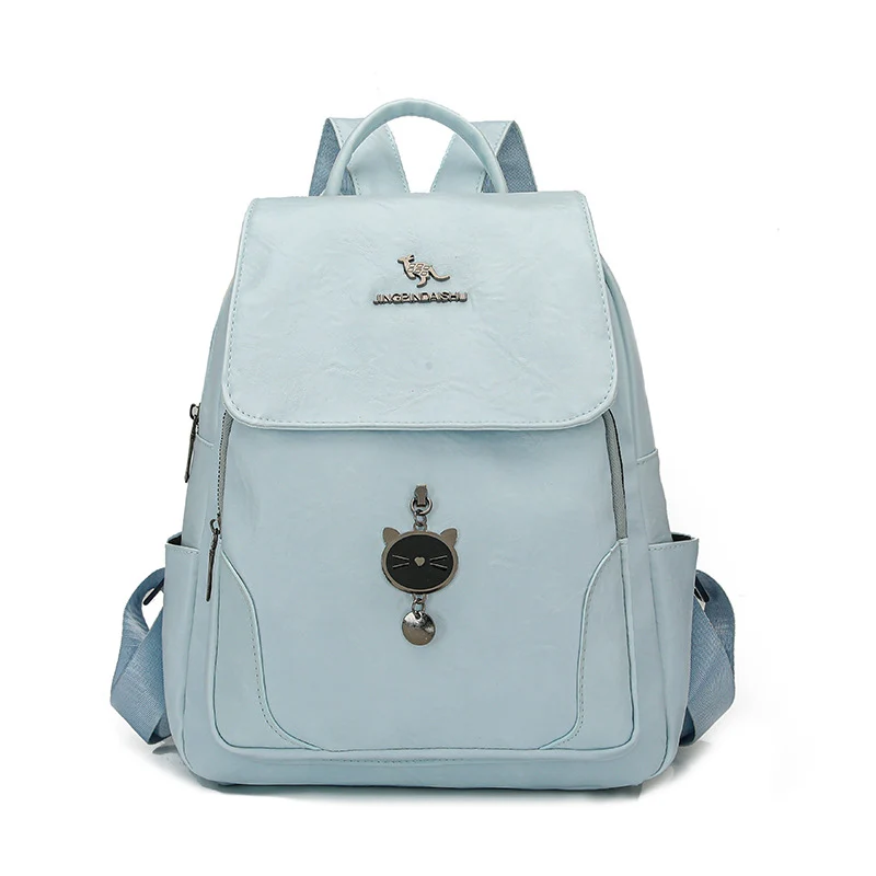 Süßer katzenmotivierter Leder-Rucksack Karnz