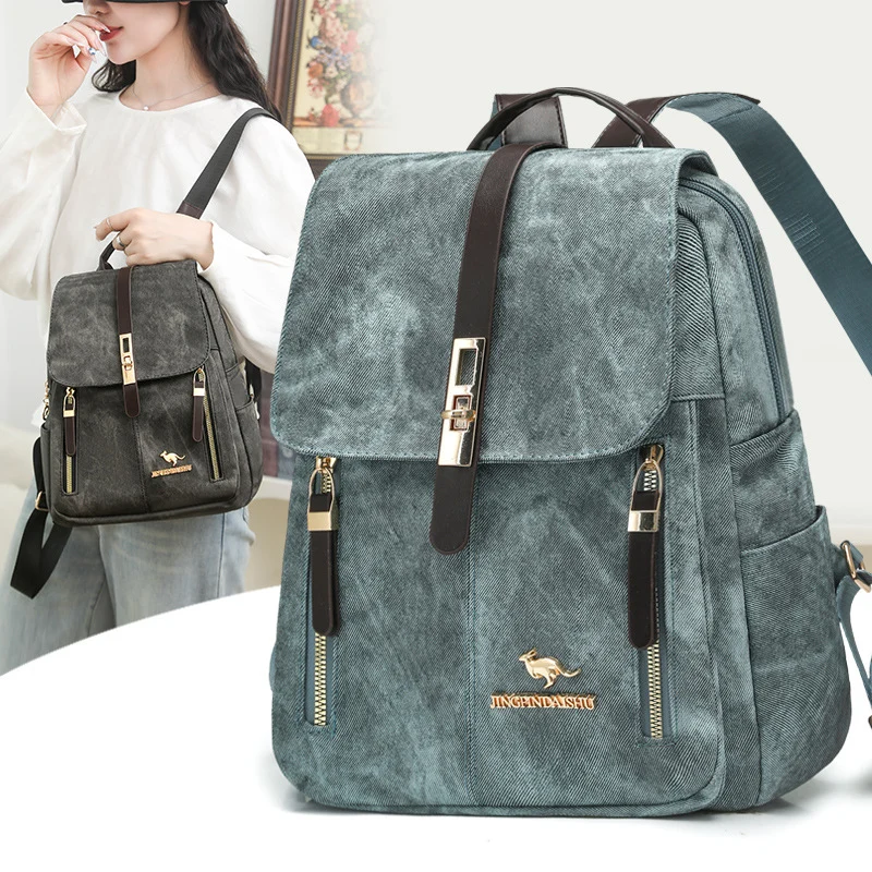 Vintage-Canvas-Reise-Rucksack Karnz