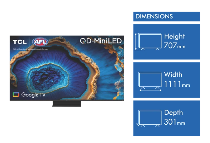 TCL 50" C755 QD-MiniLED Google TV 24