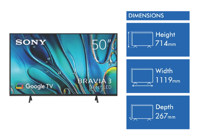 Sony 50" BRAVIA 3 4K HDR Google TV 24