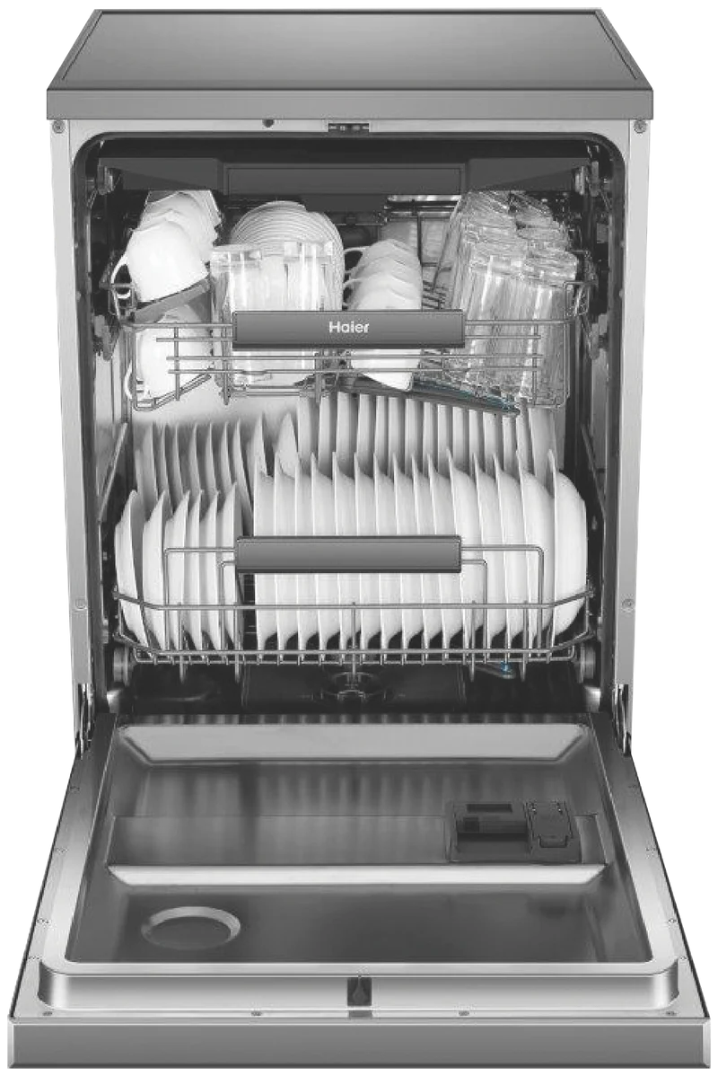 Haier 600 Series Freestanding Dishwasher, Steam, Satina