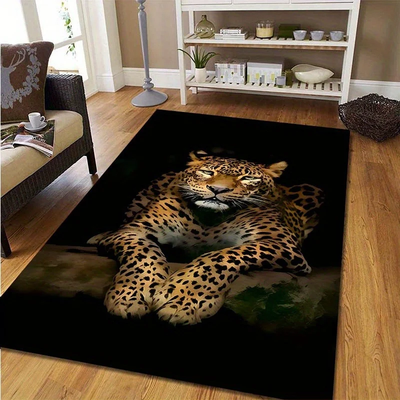 Künstlerischer leopardbedruckter Teppich
