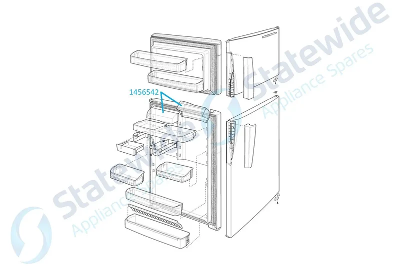 Westinghouse Fridge Door DAIRY Cover Kit LH/RH (2 PIECES)-Genuine