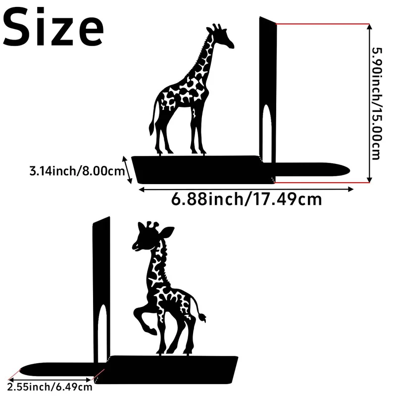 Künstlerische Giraffe Buchstütze