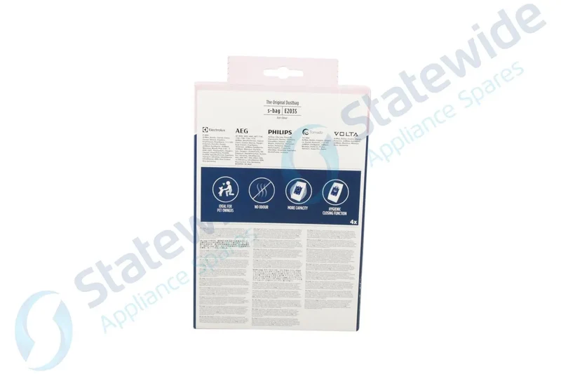 ELECTROLUX "S-BAG ANTI ODOUR" Vacuum DUST BAGS (4 Pack)-Genuine