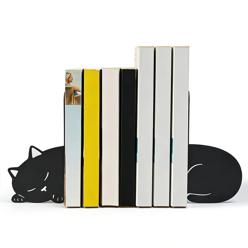 Katzenförmiges Buchstützen-Set