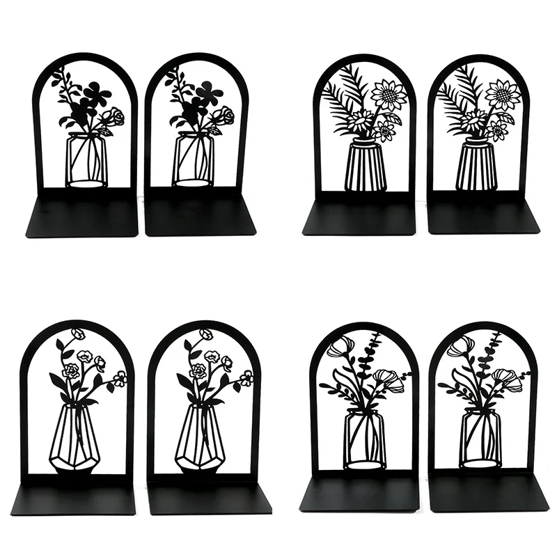 Elegante florale Metall-Buchstützen