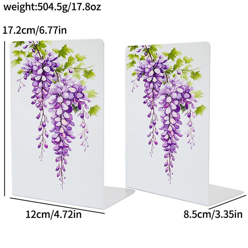 Dekorative Buchstützen im Wisteria-Thema