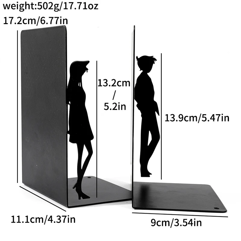Künstlerische Silhouette Buchstützen