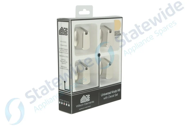 Universal Cooktop/Oven Knob Stainless STEEL40mm (Pack 4)