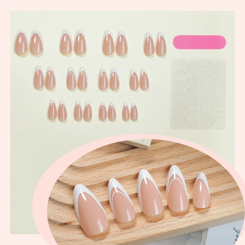 Kunstnagelset mit natürlichem Look und selbstklebenden Tipps Karnz