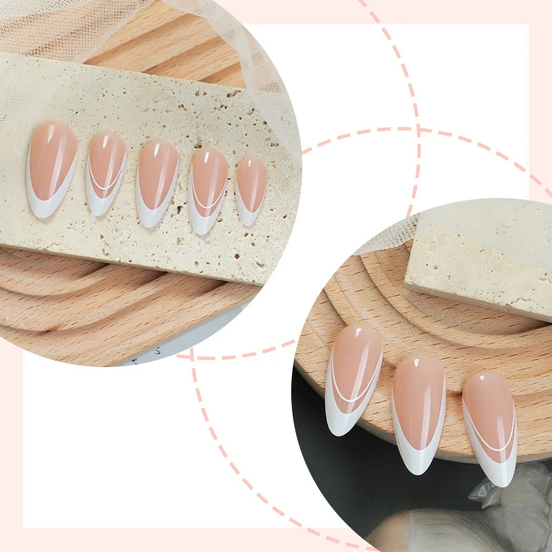 Kunstnagelset mit natürlichem Look und selbstklebenden Tipps Karnz