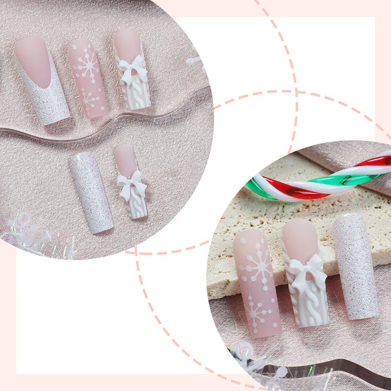 Kunstnagelset mit luxuriösem Glitzer- und floralen Akzenten Karnz
