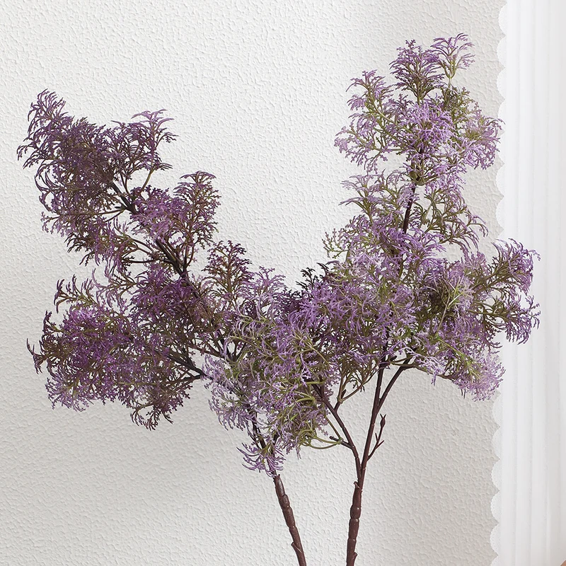 Künstlicher Blütenzweig mit filigranen lila Blüten Karnz