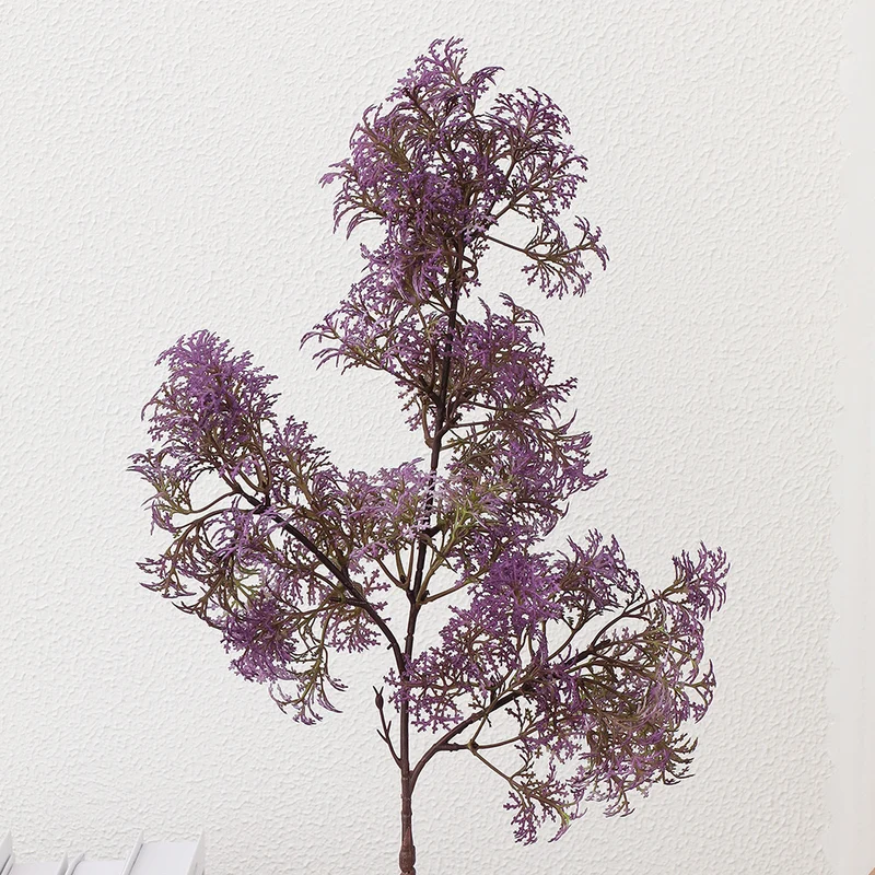 Künstlicher Blütenzweig mit filigranen lila Blüten Karnz