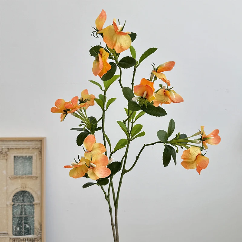 Künstlicher Blütenzweig mit lebhaften rosa Blüten Karnz