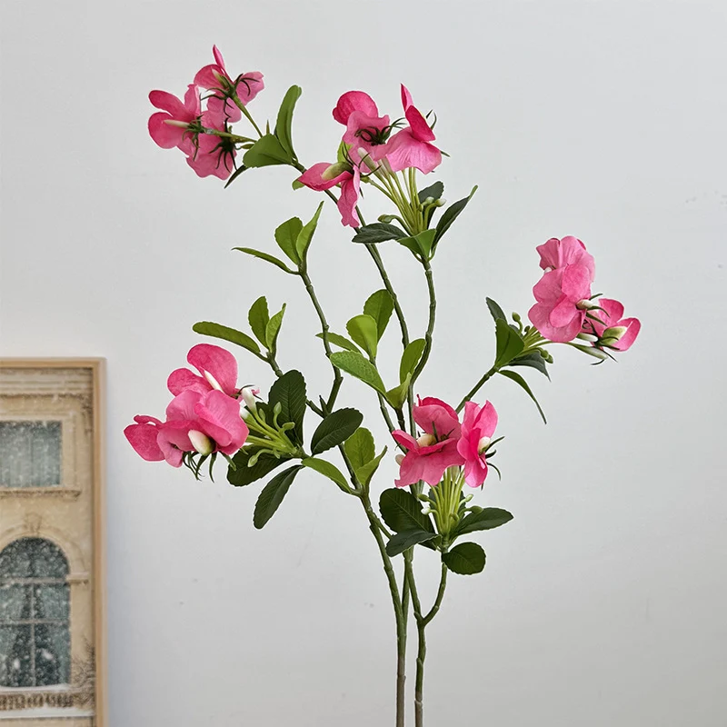 Künstlicher Blütenzweig mit lebhaften rosa Blüten Karnz