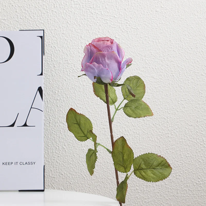 Künstliche Seidenrose mit filigranen Blüten Karnz
