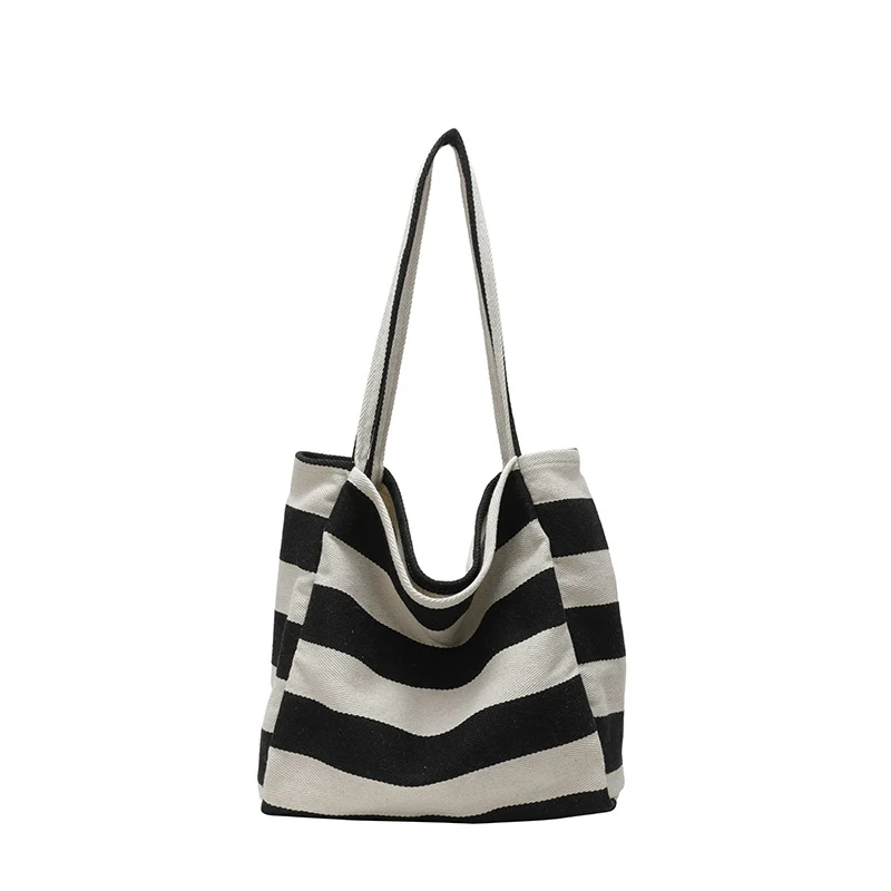Stylische gestreifte Schulter Tote Bag