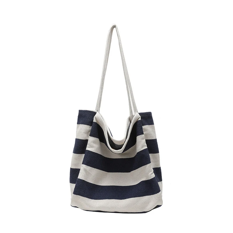 Stylische gestreifte Schulter Tote Bag